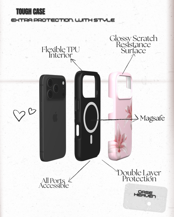 Pink Lily | MagSafe Tough Phone Case