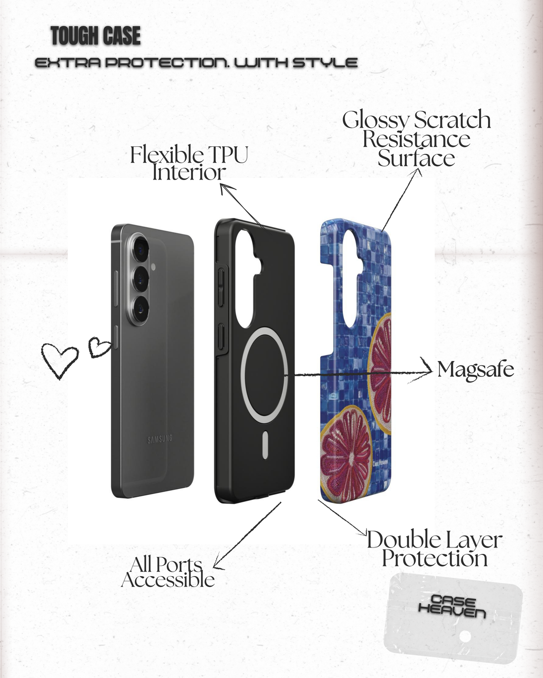 Poolside Pomelo | Magnetic Tough Phone Case