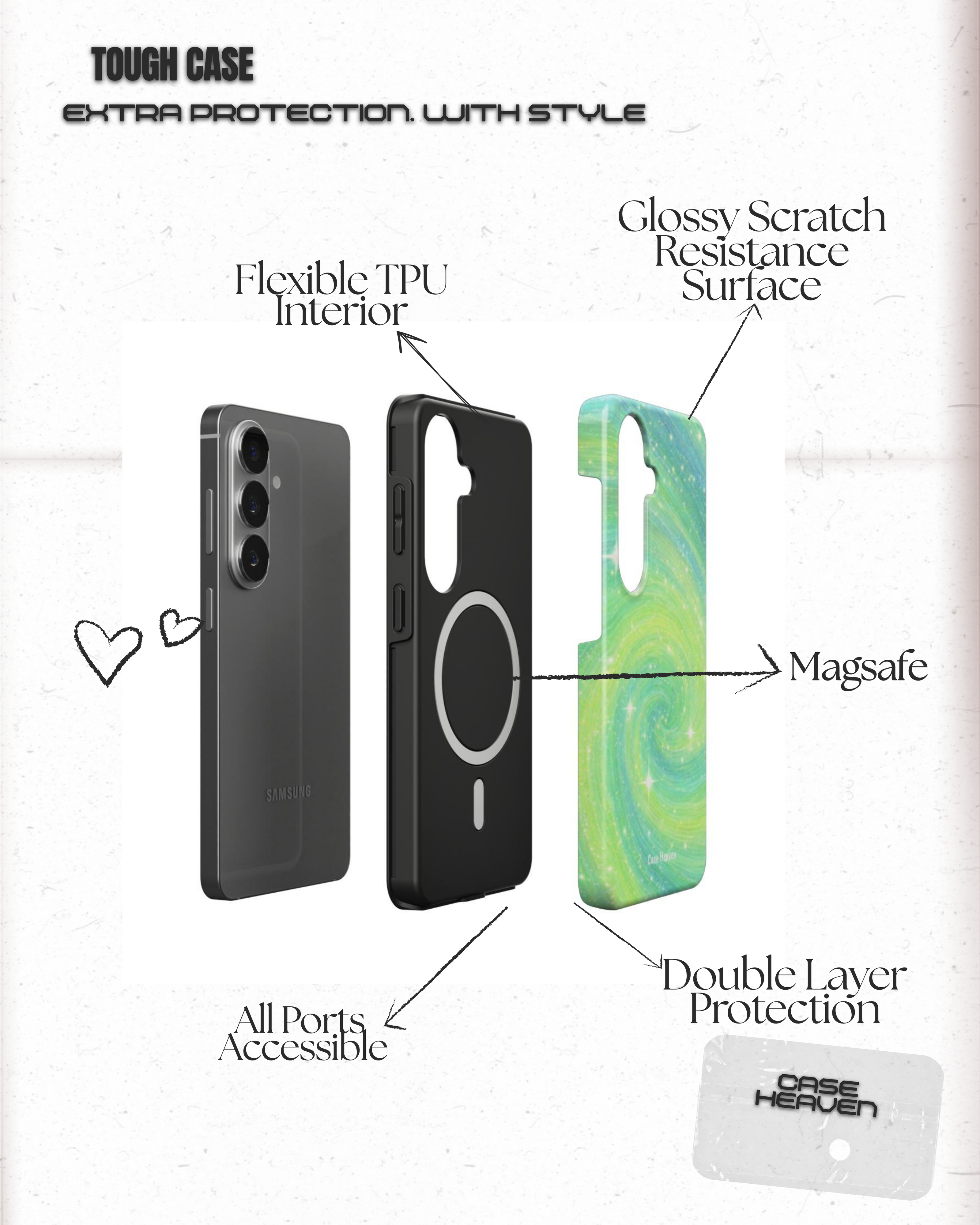 Celestial Mint | Magnetic Tough Phone Case
