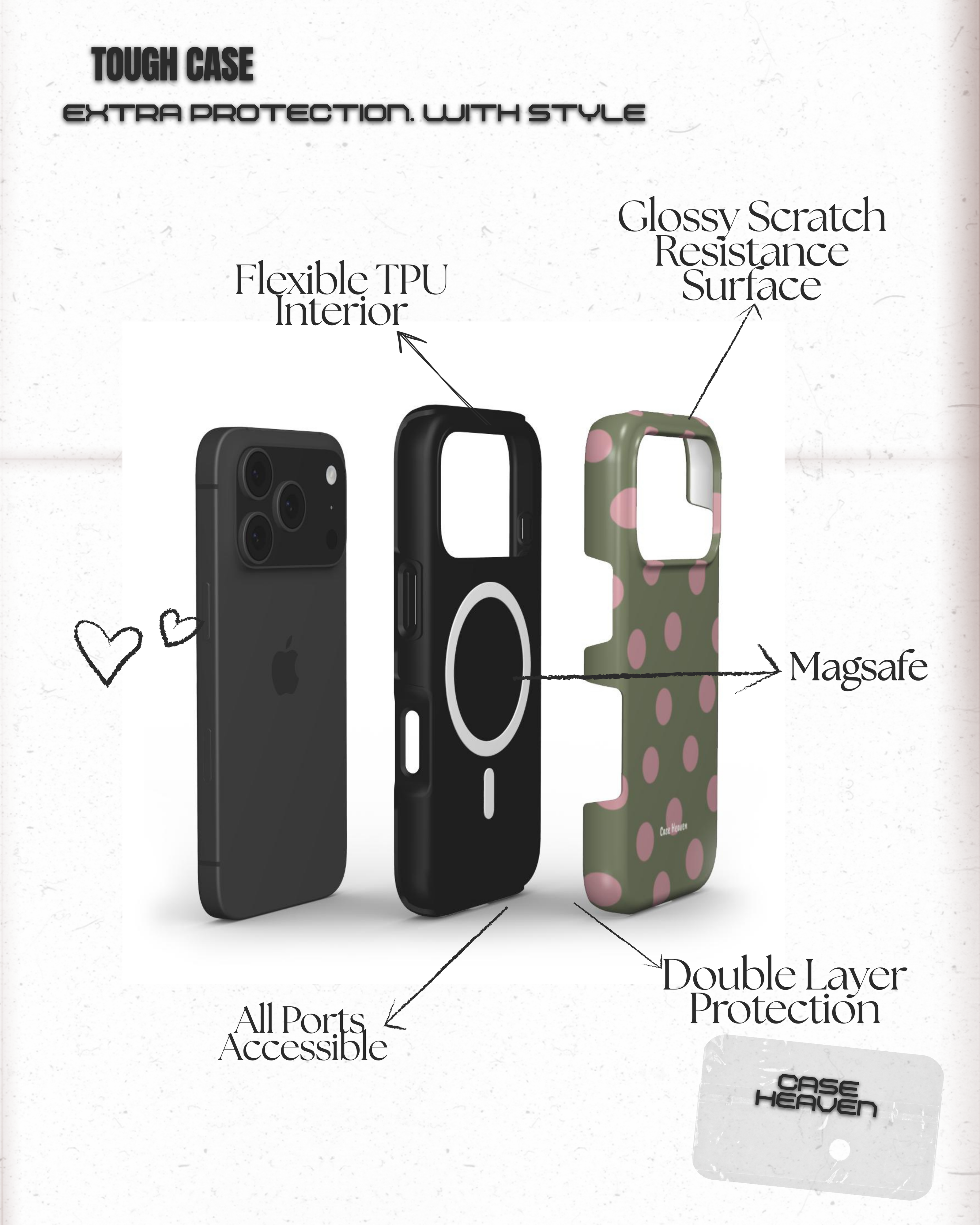Pink Confetti | MagSafe Tough Phone Case