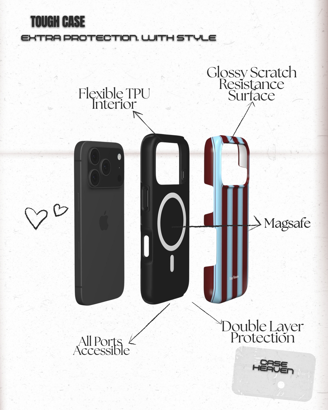 Burgundy Skies | MagSafe Tough Phone Case