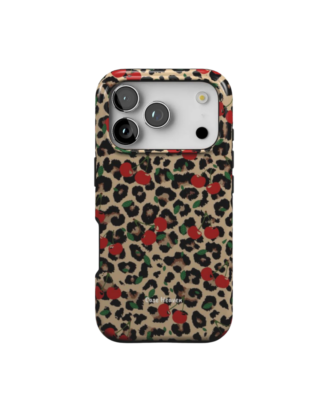 Cherry Cheetah Print | MagSafe Tough Phone Case