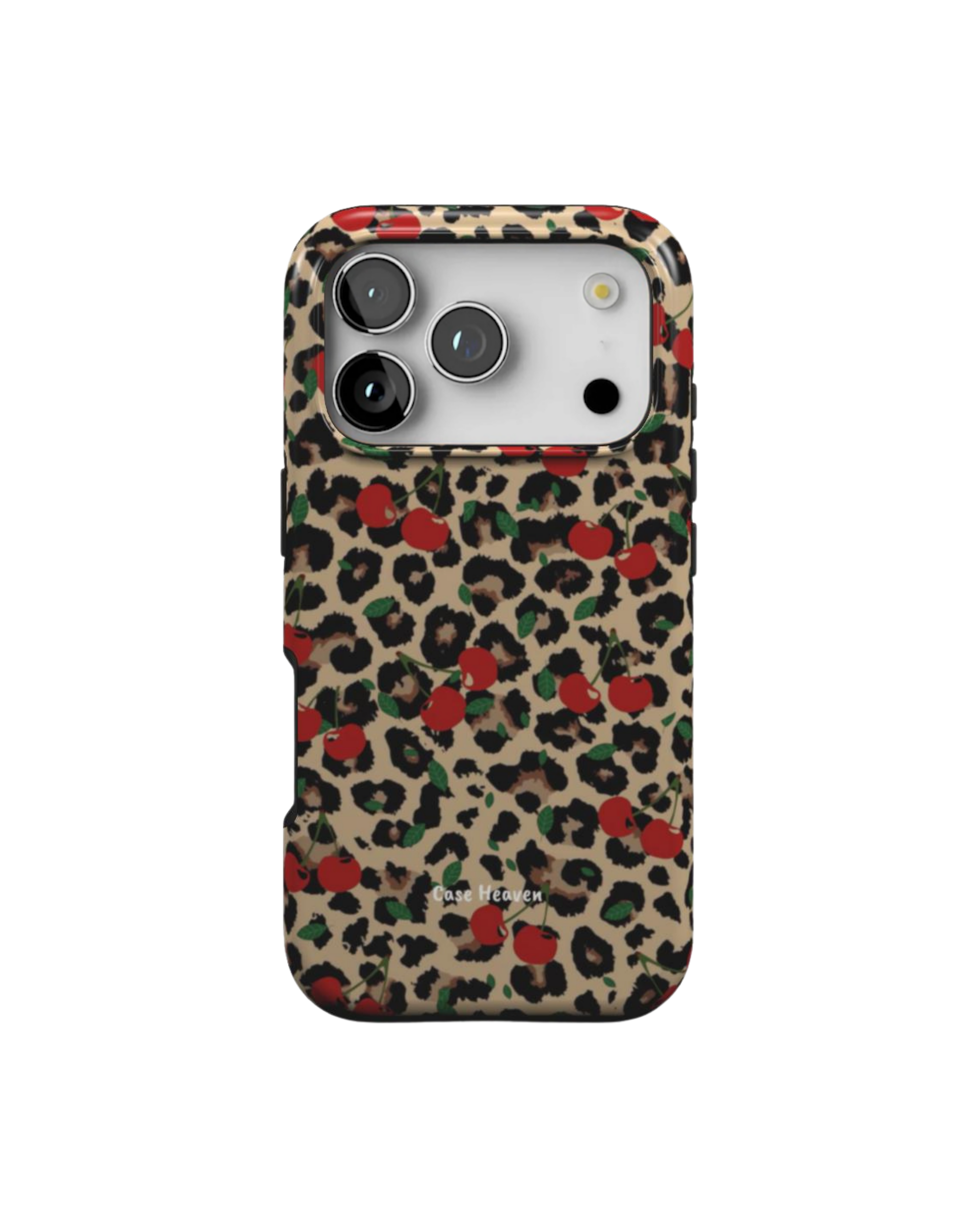 Cherry Cheetah Print | MagSafe Tough Phone Case