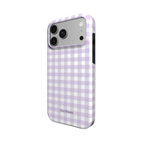 Lilac Gingham | MagSafe Tough Phone Case