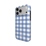 Powder Blue Gingham | MagSafe Tough Phone Case